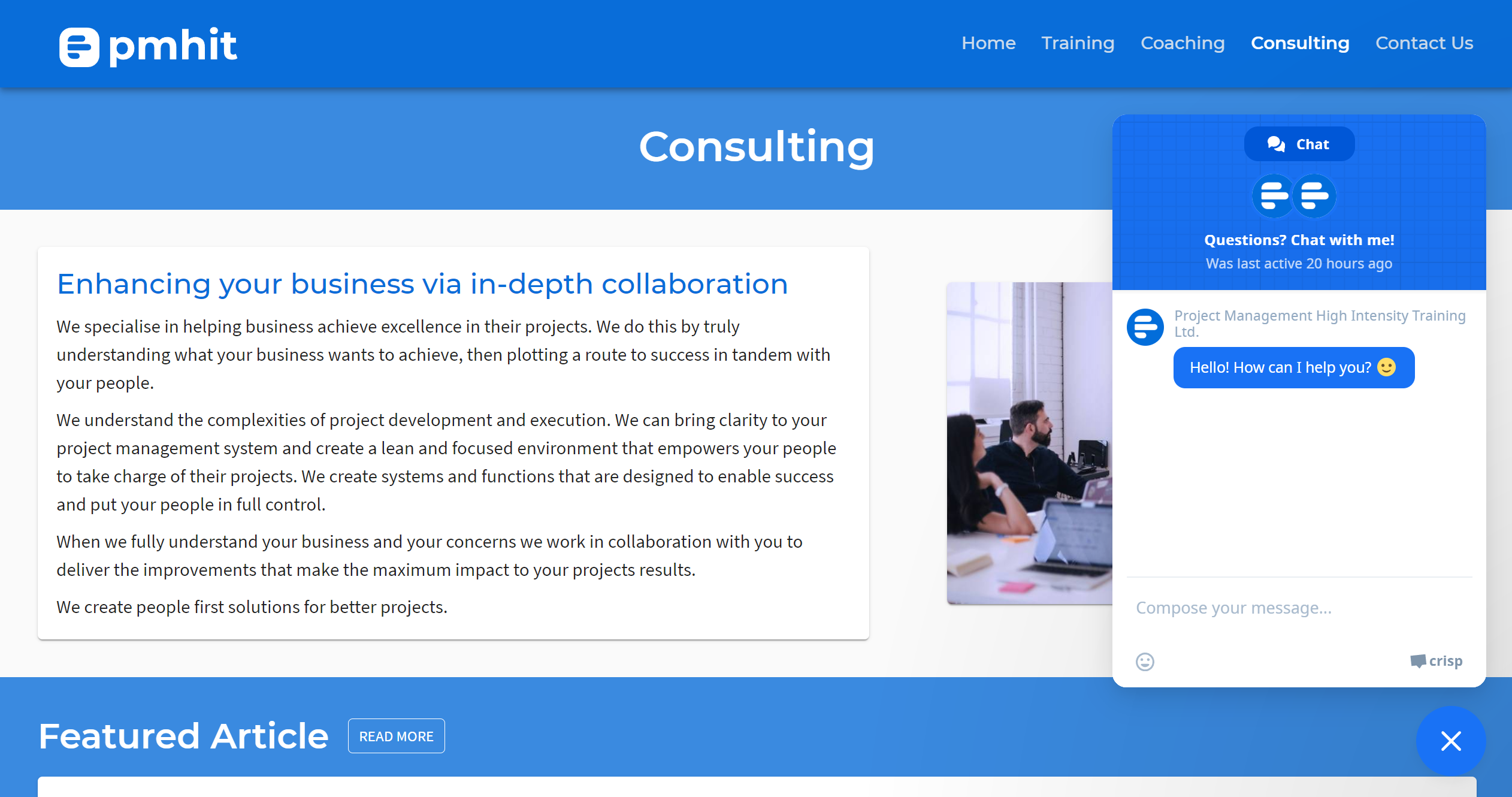 pmhit consulting page